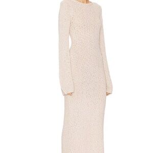 Tularosa Titta Maxi Dress Elegant Cream Long Sleeve Dress